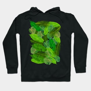 Plants leafs pattern Hoodie